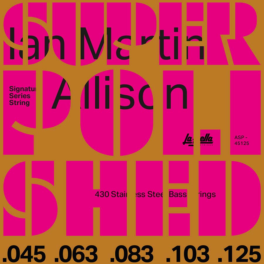 La Bella ASP-45125 Ian Martin Allison Signature gepolijste bassnaren, 045-125