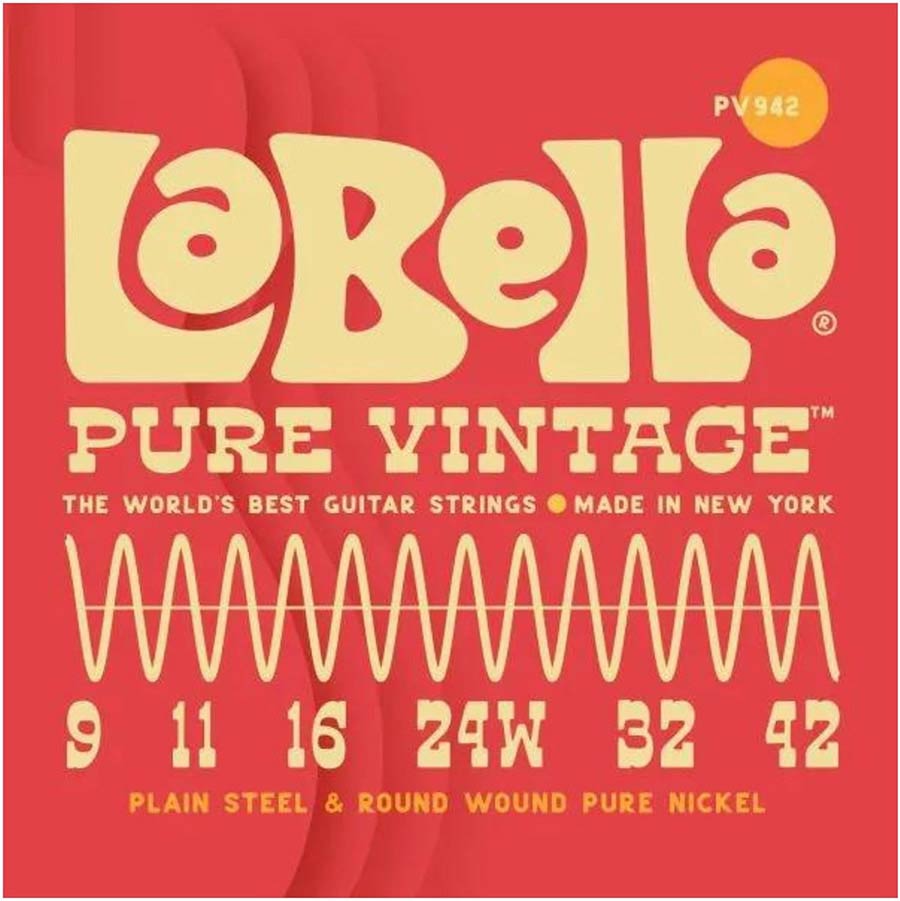 La Bella PV942 Pure Vintage elektrische gitaarsnaren, 009-042