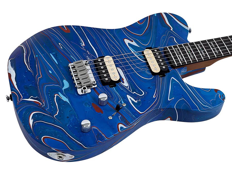 Sire T7 HH Larry Carlton elektrische gitaar blue swirl