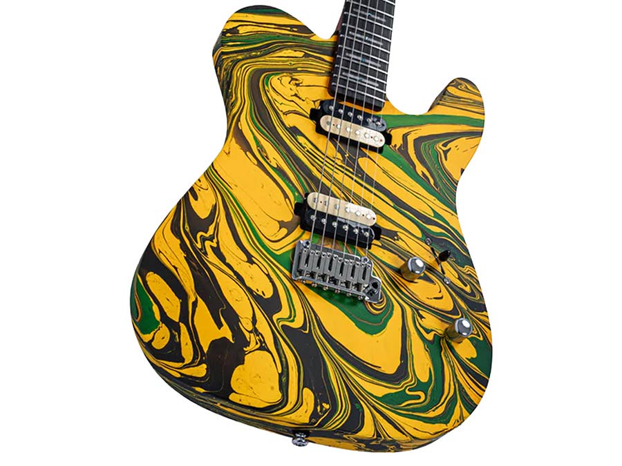 Sire T7 HH Larry Carlton elektrische gitaar yellow swirl