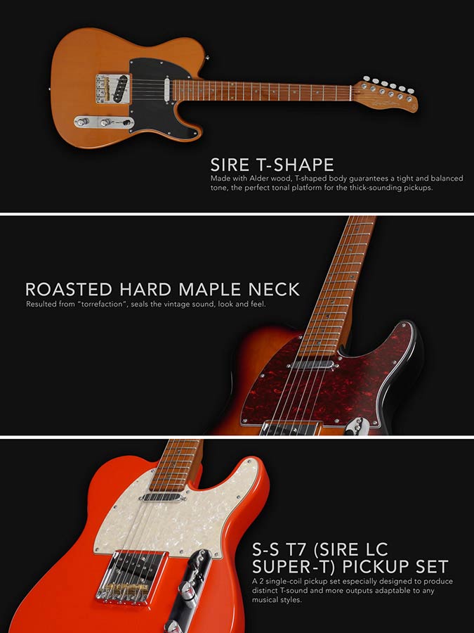 Sire T7L Larry Carlton elektrische gitaar mild green