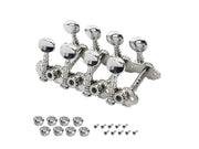 machine heads for mandolin, metal shaft, 2 holes, 70mm, metal buttons
