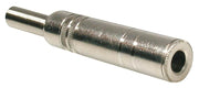 jack plug female, nickel, with spring 6,5mm, 2-pole