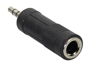 adaptor, 6,3mm jack female stereo, 3,5mm jack male stereo
