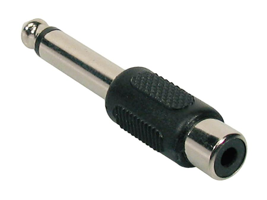 adaptor, RCA female, 6,3mm jack male mono