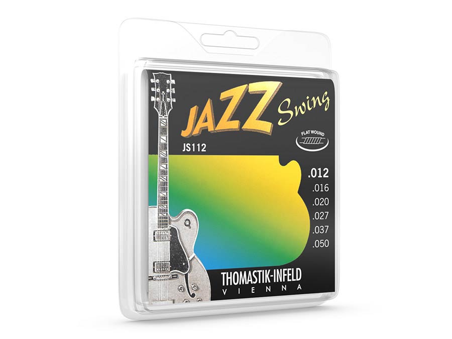 Thomastik-Infeld THJS-112 snarenset voor elektrische gitaar nickel vlak omwonden, 012-016-020-027-037-050