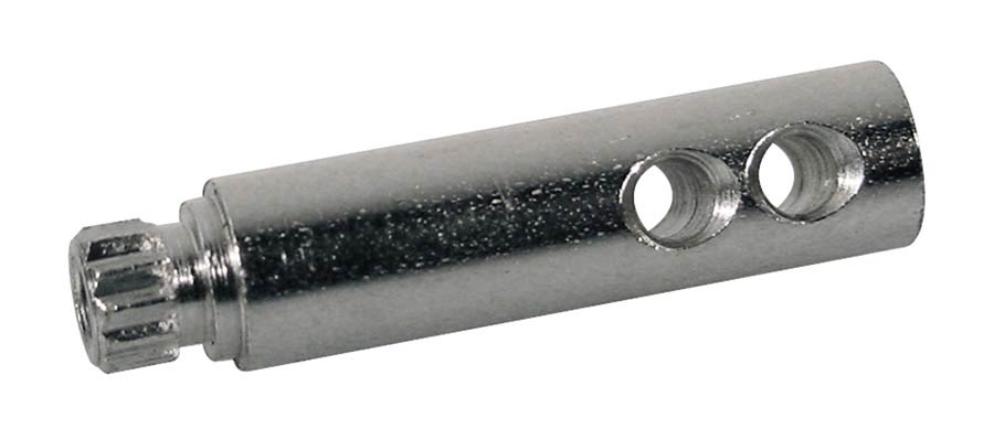 machine head shafts, metal, 2 holes, nickel, 6x22mm, 12-pack