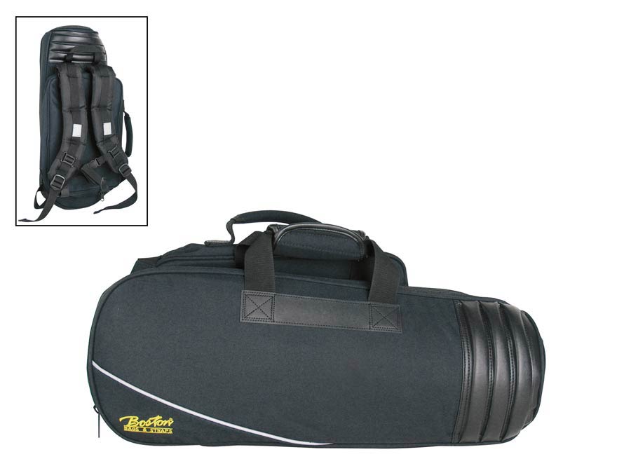 gig-bag for trumpet, black cordura, 25mm padded, with straps and accessory pocket