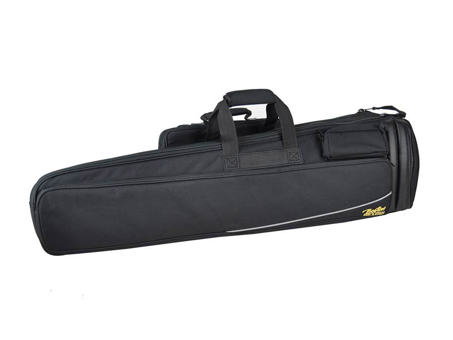 gig-bag for trombone, black cordura, 25mm padded, with straps and removable accessory pocket