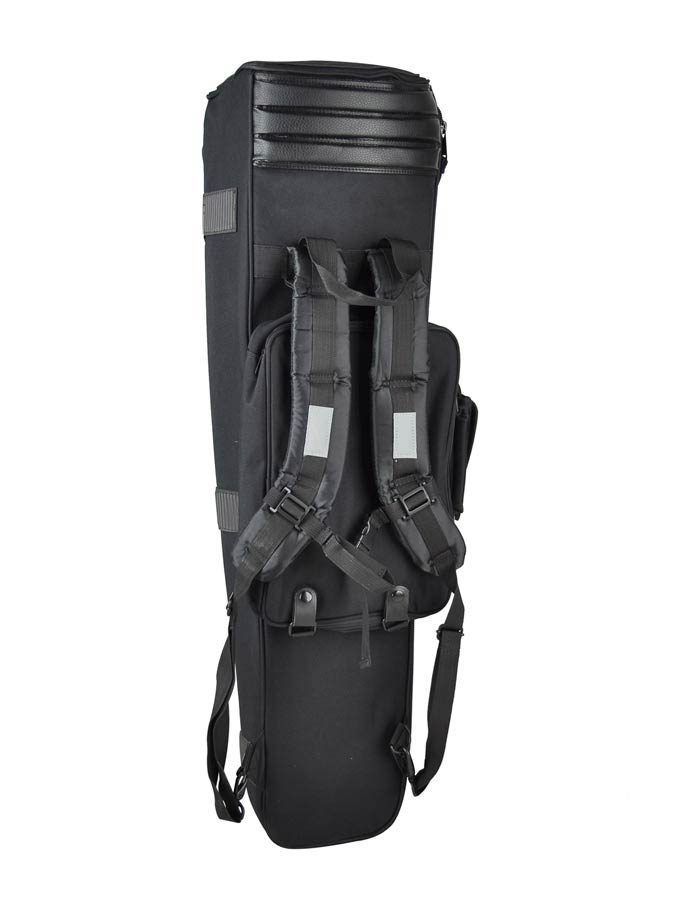 gig-bag for trombone, black cordura, 25mm padded, with straps and removable accessory pocket