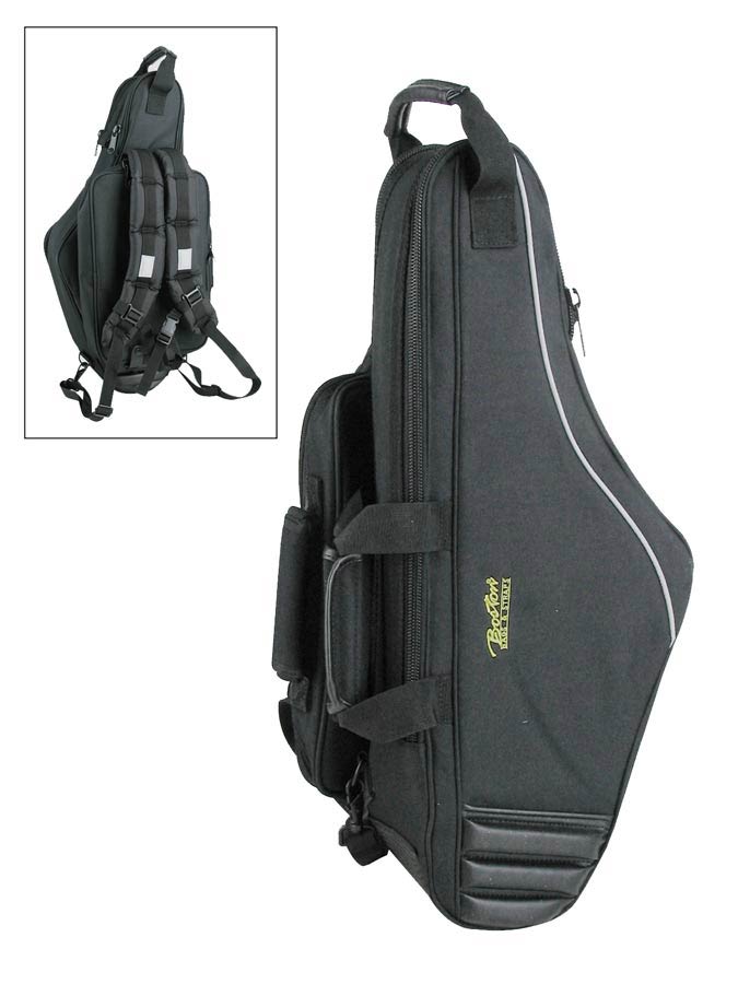 gig-bag for tenor sax, black cordura, 25mm padded, with straps and removable accessory pocket