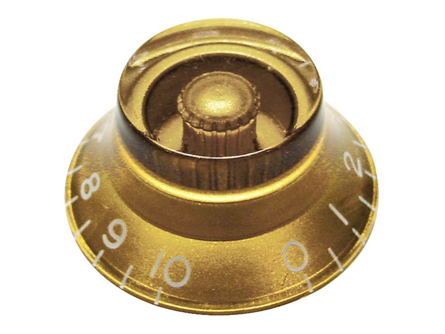 bell knob, transparent gold