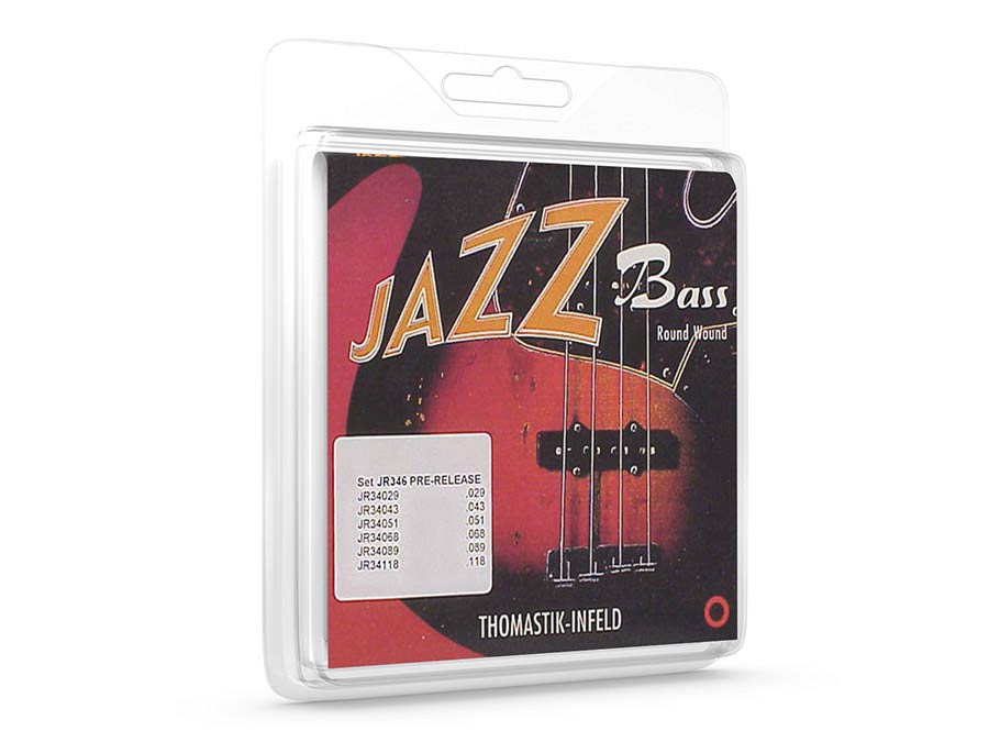 Thomastik-Infeld THJR-346 snarenset basgitaar, nickel rond omwonden, 6-string 029-043-051-068-089-118, longscale