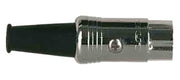 din plug, male, 5-polig, 45 gr., metal nickel