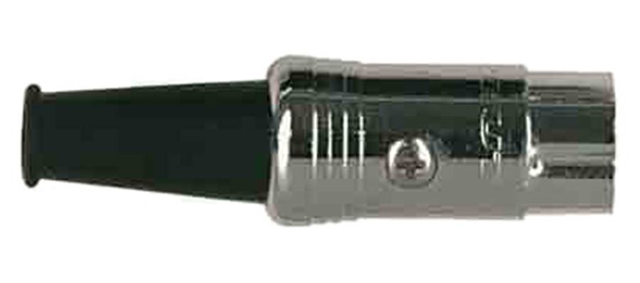 din plug, male, 5-polig, 45 gr., metal nickel