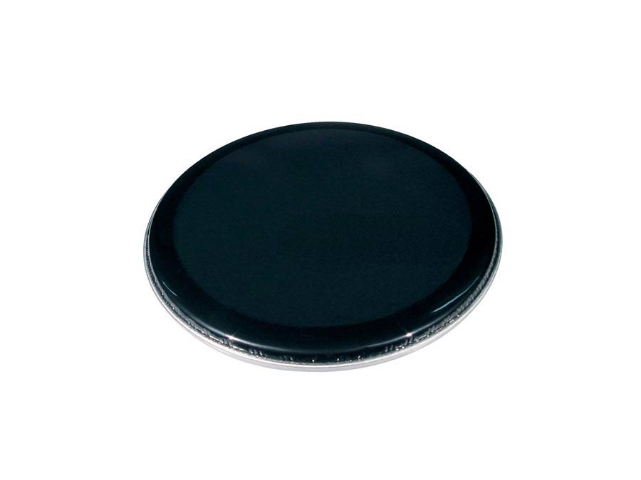 drum head, double head, black, 13"