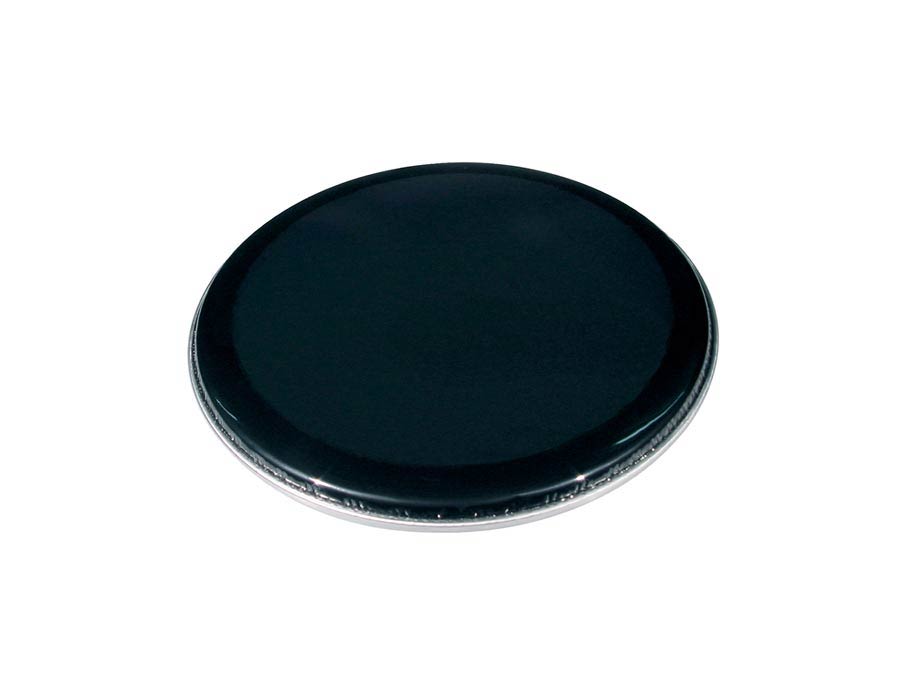 drum head, double head, black, 14"