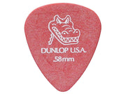 Dunlop 417-R-58 Gator Grip Plectra 0.58 mm Rood