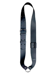 marching snare drum sling, padded leather, black