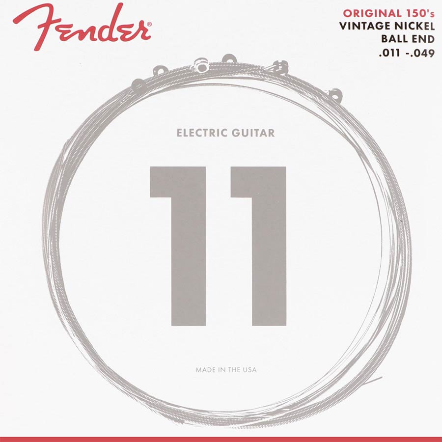 Fender snarenset elektrisch, pure nickel, medium: 011-014-018-025-038-048