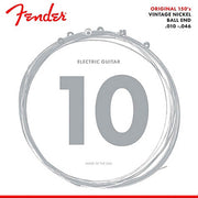 Fender snarenset elektrisch, pure nickel, regular: 010-013-017-026-036-046