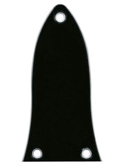 truss rod cover, black, 2 ply, black - white