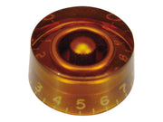 speed knob (hatbox), transparent amber