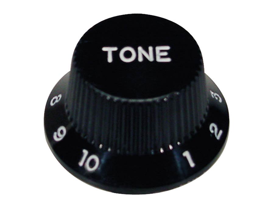 bell knob, Stallion, for inch type pot shaft, black, tone