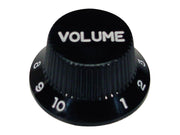 bell knob, Stallion, for inch type pot shaft, black, volume