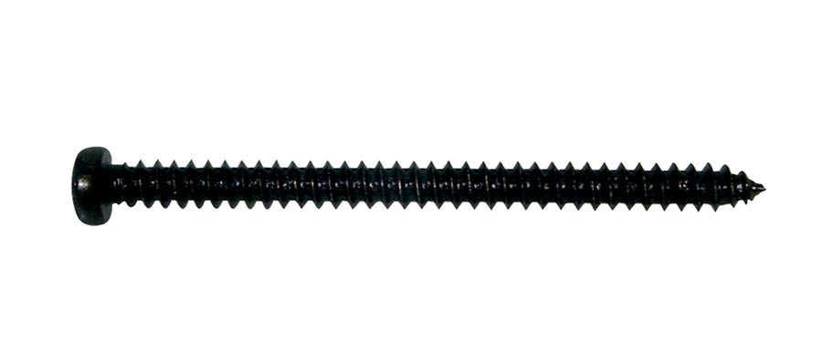 pickup screw, 2,6x35mm, 12pcs, dome head, tapping, black
