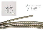 Boston FW-1120052 fretdraad 5 meter – 1,1 × 2,0 mm, 12% nieuwzilver