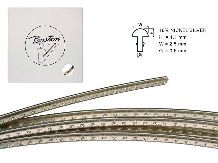 Boston FW-1125068 modern fretdraad 5 meter – 1,1 × 2,5 mm
