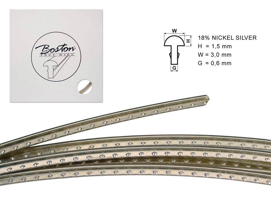 Boston FW-1530068 extra-jumbo fretdraad 5 meter – 1,5 × 3,0 mm