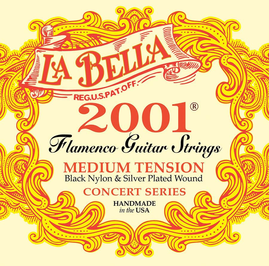 La Bella 2001FM 2001 klassieke gitaarsnaren voor flamenco- en klassieke gitaar, medium spanning, 028-042