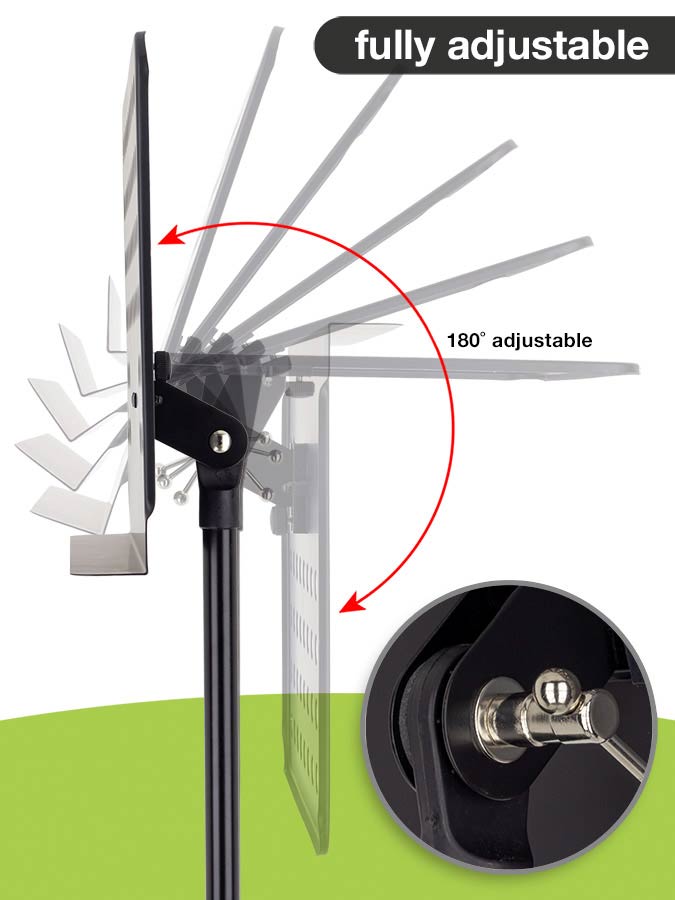Boston OMS-302 metalen orkestlessenaar, zwart, geperforeerd afneembaar blad, 48x35cm
