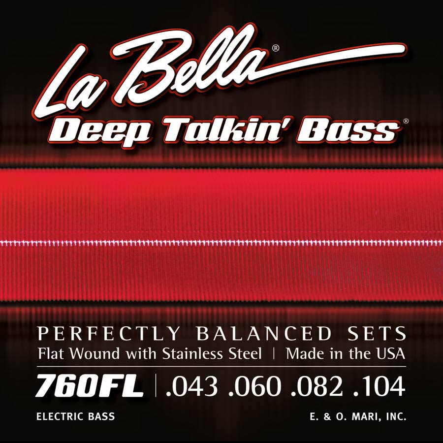 La Bella 760FL Deep Talkin' Bass flatwound bassnaren, lichte spanning, 043-104