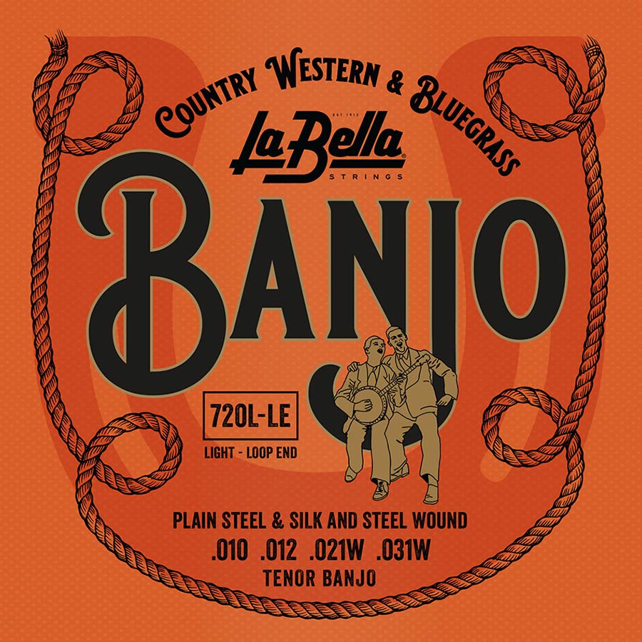 La Bella 730L-LE Nickel Plated Wound banjosnaren voor 5-snarige banjo, 010-019
