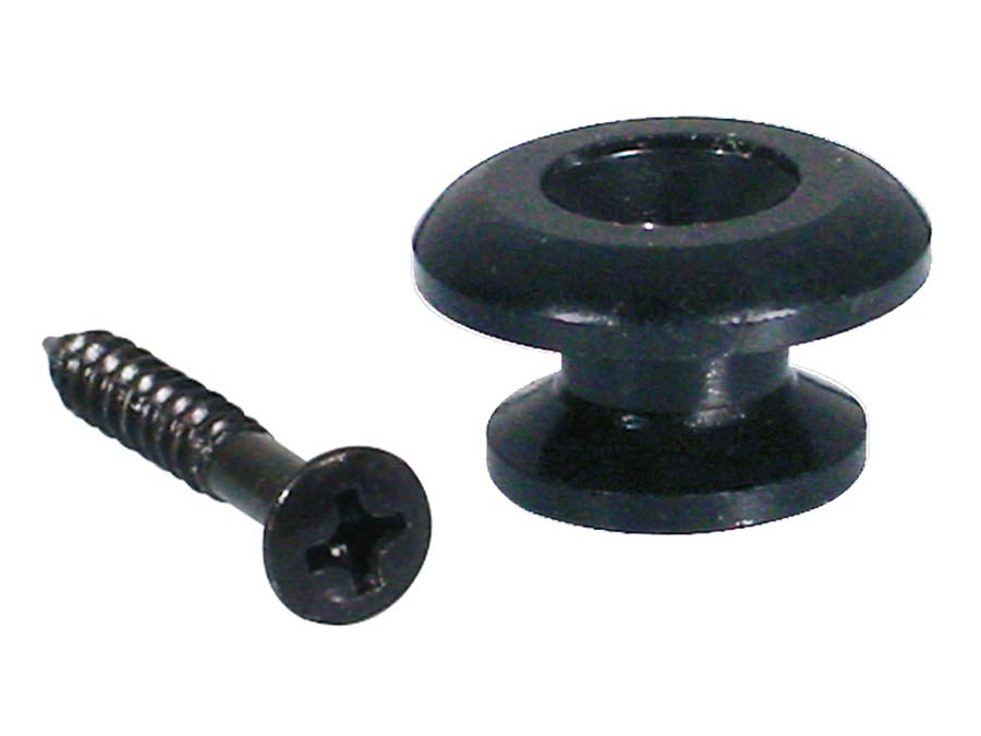 Boston EP-RR-B gitaarbandknoppen rond model 17mm - 2-pack zwart