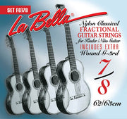 La Bella FG178 Fractional klassieke gitaarsnaren, normale spanning, 7/8, 025-048