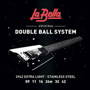 La Bella S942 Double Ball End snaren met dubbel bal-einde, extra lichte spanning, 009-042
