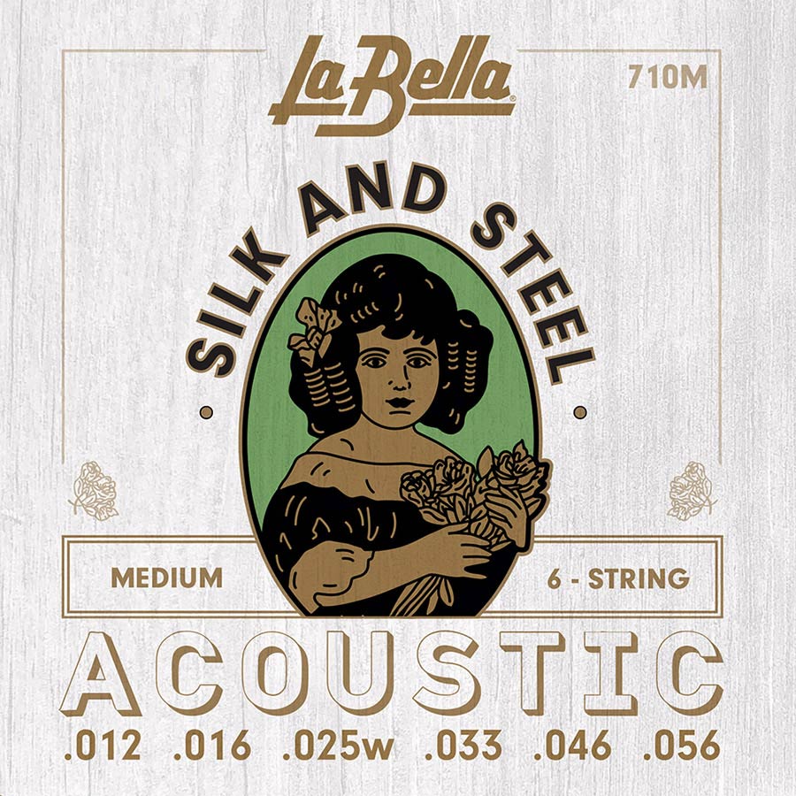 La Bella 710M Silk & Steel akoestische gitaarsnaren, medium spanning, 012-056