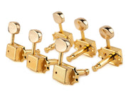 Boston 62-GLR stemmechanieken voor gitaar, goud, 3 links + 3 rechts, vintage-stijl, metalen knoppen