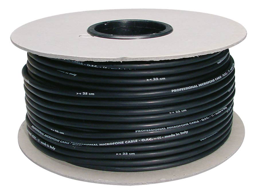 Boston MC-100-BK Microfoonkabel Zwart Rol 100 meter