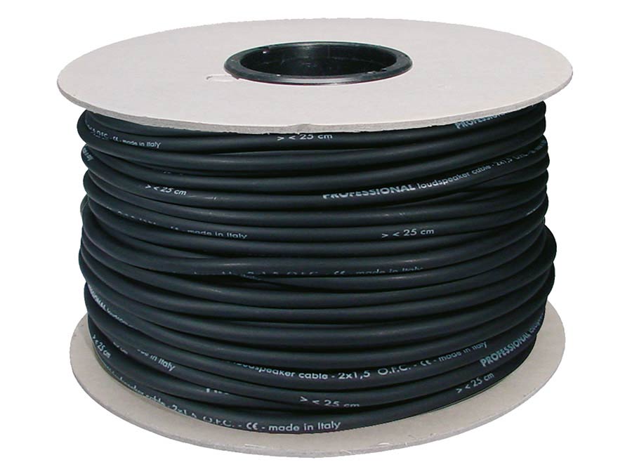 Boston SC-215-BK Speakerkabel Zwart Rol 100 meter