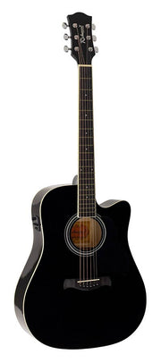 Richwood RD-12-CEBK Artist Series akoestische gitaar, dreadnought, actieve EQ, zwart