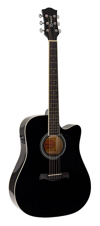 Richwood RD-12-CEBK Artist Series akoestische gitaar, dreadnought, actieve EQ, zwart