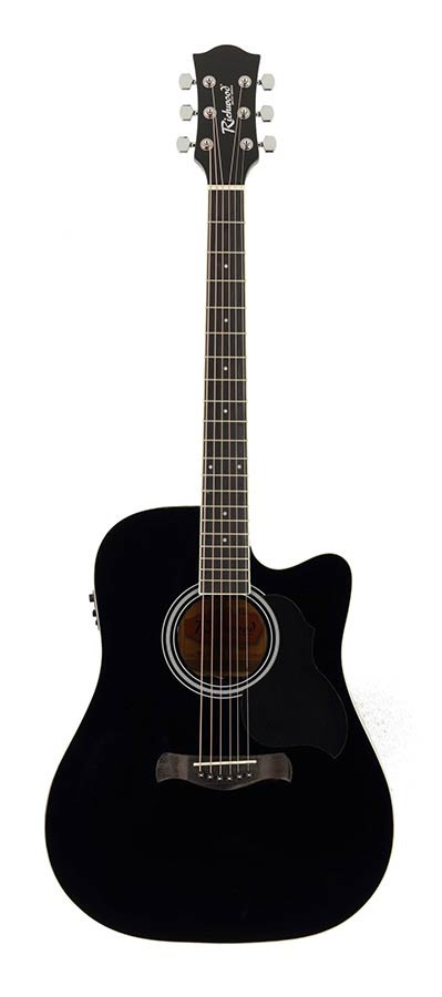 Richwood RD-12-CEBK Artist Series akoestische gitaar, dreadnought, actieve EQ, zwart