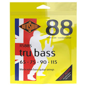 Rotosound RS88S Tru Bass 88 snarenset elektrische basgitaar, black nylon flatwound, 65-115, standard gauge, short scale
