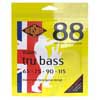Rotosound RS88S Tru Bass 88 snarenset elektrische basgitaar, black nylon flatwound, 65-115, standard gauge, short scale