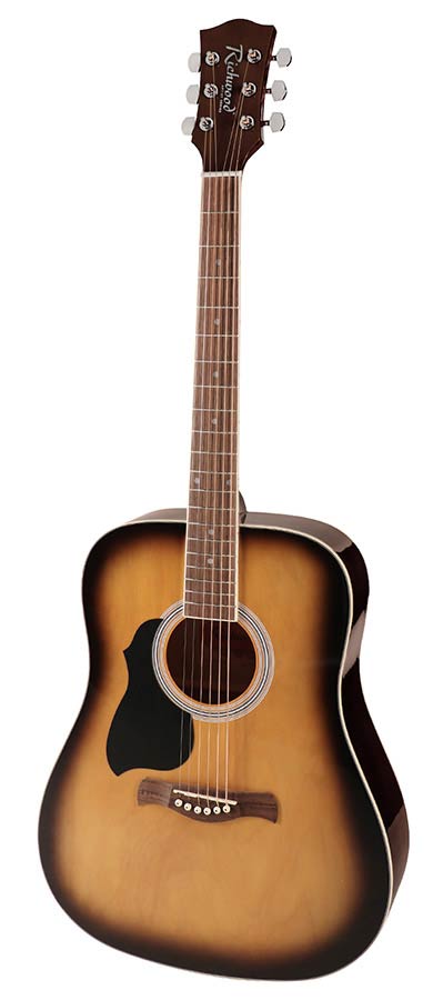 Richwood RD-12L-SB Artist Series linkshandige akoestische gitaar, dreadnought, sunburst